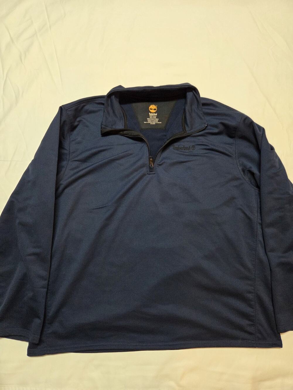 Timberland Men's Quarter Zip Pullover Size 3xl, Navy Blue Cotton